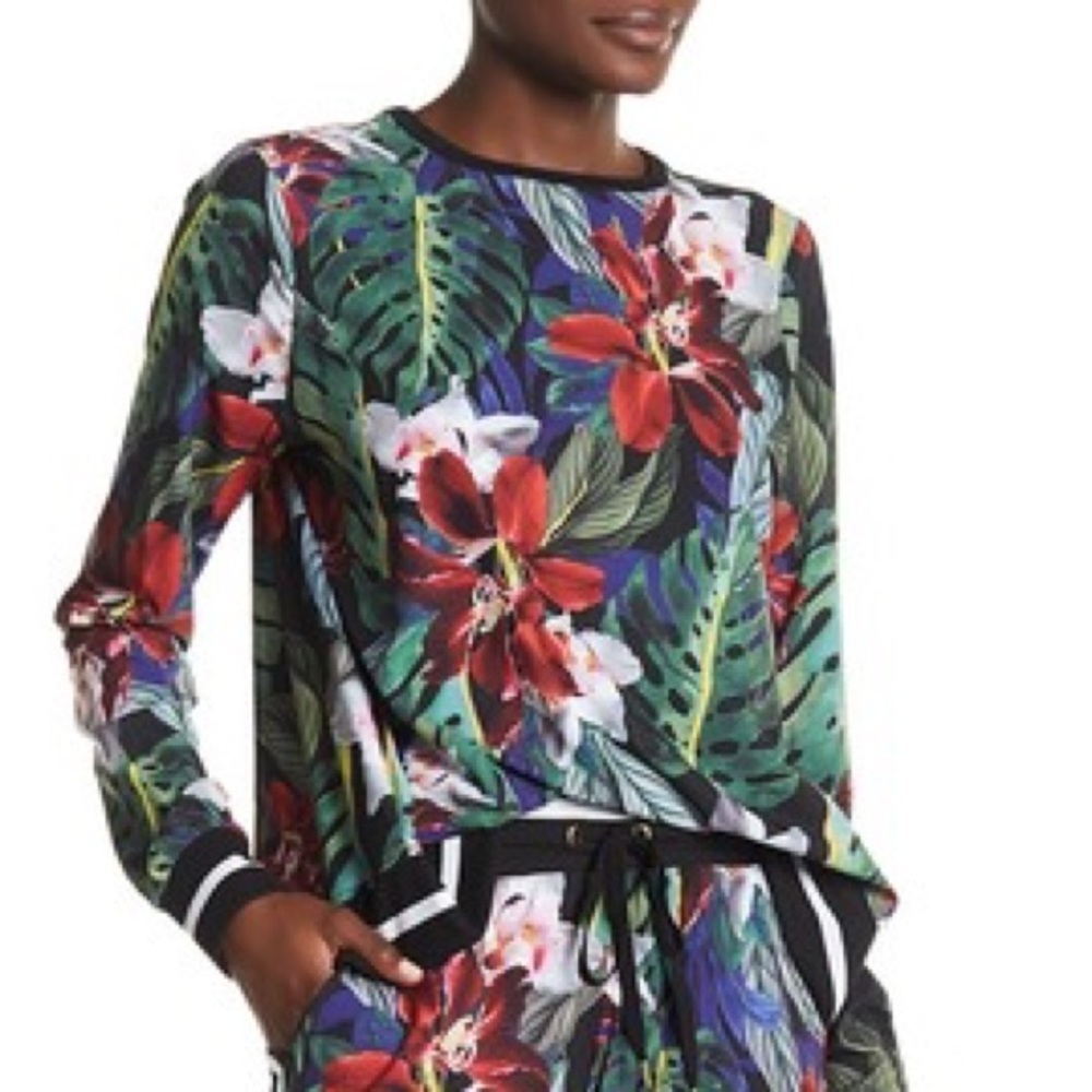 ❤️❤️ C&C California floral tropical print sweatshirt ❤️❤️ - Picture 3 of 4